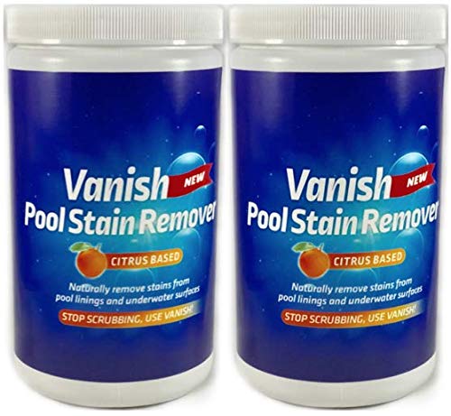 Bosh Chemical Vanish Pool  Spa Stain Remover 2 Pack (4LBS) Natural Safe Citrus Based Works Excellent on Vinyl Fiberglass and Metals Removes Rust and Other Tough Stains