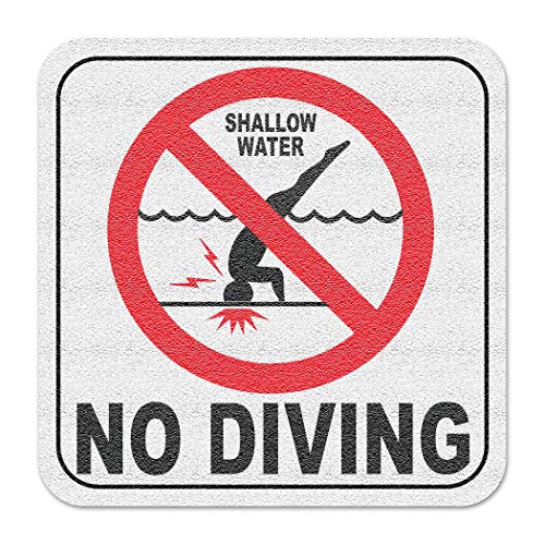 Aquatic Custom Tile Vinyl 3M Adhesive Swimming Pool Deck Depth Marker International No Diving NonSlip
