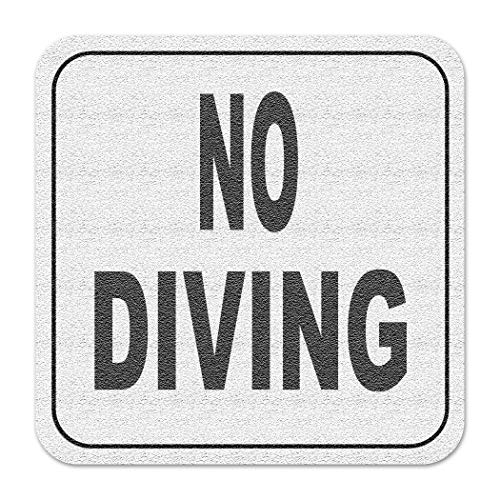Aquatic Custom Tile Vinyl 3M Adhesive Swimming Pool Deck Depth Marker No Diving Text only NonSlip
