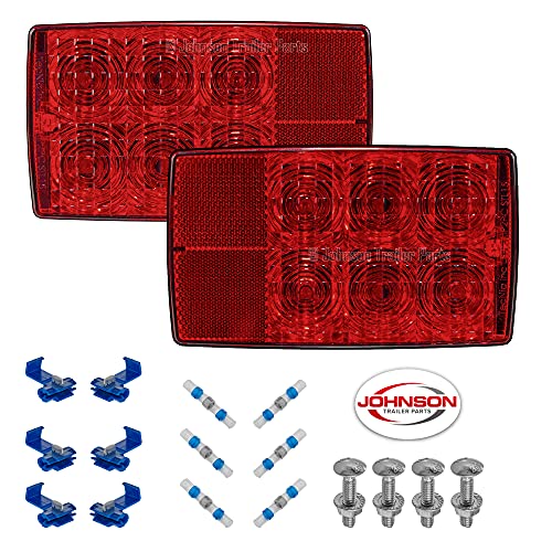 Submersible LED Tail Light Kit  6 Multifuction Box LED Trailer Lights  Includes Electrical Connectors and Mounting Hardware