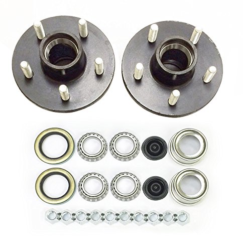 LIBRA Set of 2 Trailer Idler Hub Kits 5 on 45 for 1116 Straight Spindle 2000lbs Axles 22016K