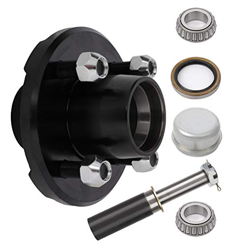 ANPART Trailer Hub Kit for 2000 lbs axle Trailer Axle Hub Wheel Bearing Kits 1 116  L44649 Spindle 4 to 4 Bolt Idler Hub  1 Round BT8 Spindle