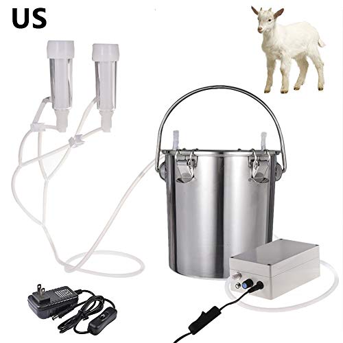 Melo-bell 55L Electric Milking Machine Portable Vacuum-Pulse Pump Cow Milking Device Upgrade Stainless Steel Breast Pump Adjustable Household Suction Vacuum Pump for Cow Sheep Goat