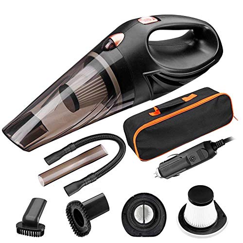 STHfficial 3000pa Strong Power Car Vacuum Cleaner 90W with Handbag Cyclonic WetDry Auto Portable Vacuums CleanerBlack