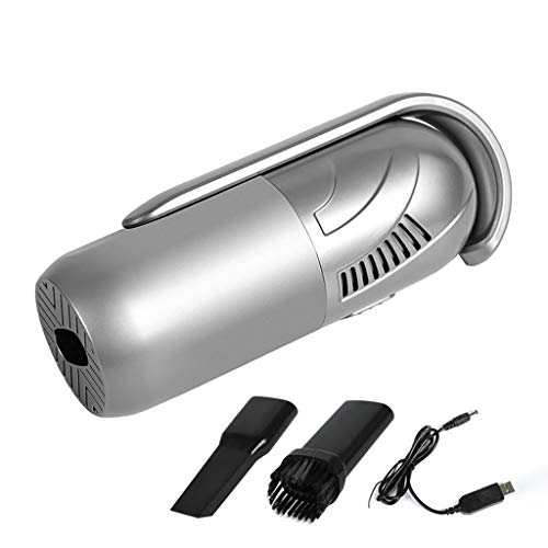 Handheld Vacuum Cleaner Cordless Hand Held Vacuum Rechargeable with 5200PA Powerful Suction Wet Dry Small Vacuum Cleaner Lightweight Portable Handheld Vacuum for Car Home Silver