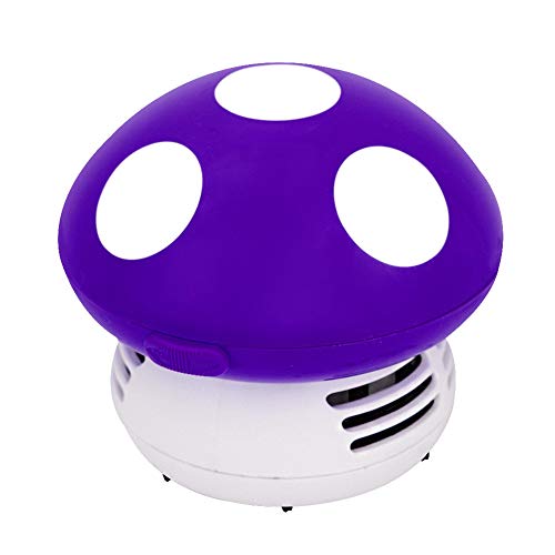 Small Vacuum Cleaner Creative Desktop Vacuum Cleaner Cartoon Mushroom Mini Keyboard Dust Collector Purple
