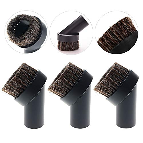 TXIN 4 Pieces Soft Horsehair Bristle Vacuum Attachments Dusting Brush Cleaner Dust Brush Small Round CornerTrack Cleaning Tools Vacuum Brushes Replacement Inner Dia 32mm126 in
