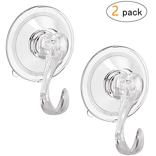 2PCS Wreath Hanger Suction Cup Hooks with Key Lock Heavy Duty Vacuum Shower Suction Hooks Wreath Holder for Christmas Wall Window Plastic Hooks Holds up to 22 Lbs