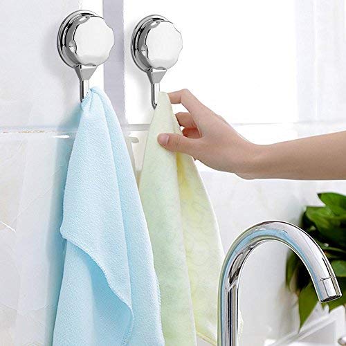Jeffergarden Heavy Duty Vacuum Suction Cup Hooks3PcsSet ABS Towel Wall Hook Rack Holder with Suction Cup for Bathroom Kitchen