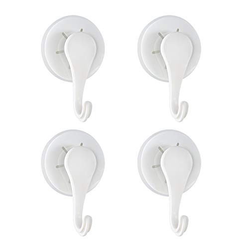 kingrack Utility Hooks 4 Pack Waterproof Suction Cups with Hooks for WreathWindow or Glass Heavy Duty Vacuum Suction for Kitchen Bathroom