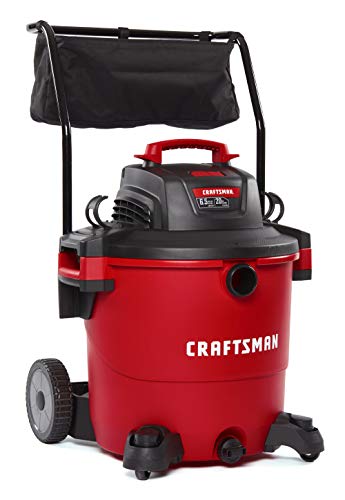 CRAFTSMAN CMXEVBE17656 20 gallon 65 Peak Hp WetDry Vac with Cart Heavy-Duty Shop Vacuum with Attachments
