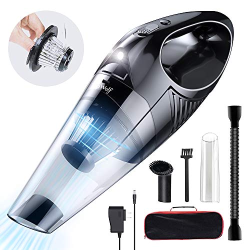 Handheld Vacuumhand held vacuum cordless rechargeable with 7000PA Powerful Suction Light Weight handheld vacuum cordless for HomeCar House and Wood floors CleaningWet Dry Vac