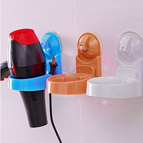 Fashion Bathroom Accessory Round Rack Wall Mount Vacuum Suction Cup Hair Dryer Holder