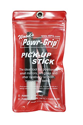 Woods Powr-Grip PU0950 Pick-Up Stick Vacuum Suction Cup w Easy Grip Handle Supplied w 3 Different Diameter Pads 46 oz Load Capacity