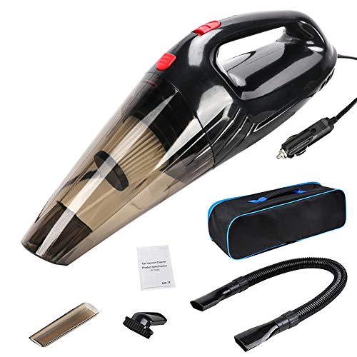 STHfficial Car Vacuum Cleaner Handheld 12V 108W Strong Suction Vacuum Cleaner for Car WetandDry Dual Use Spare Filter Vacuum Cleaner