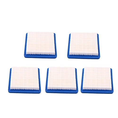Yardwe 5 PCS Air Filter Replace for Briggs Stratton 491588S 399959 Flat Lawn Mower Vacuum Air Cleaner Blue