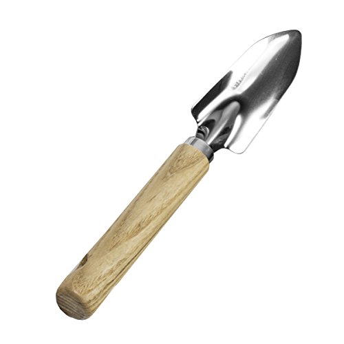 Toil in the Soil Hand Held Mini Transplanter- Ash Handled Stainless Steel Tillers