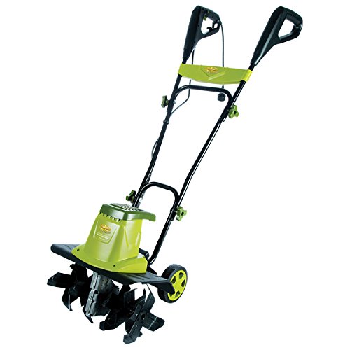 16-inch 12-amp Rust Resistant Electric Garden Tiller Cultivator Green