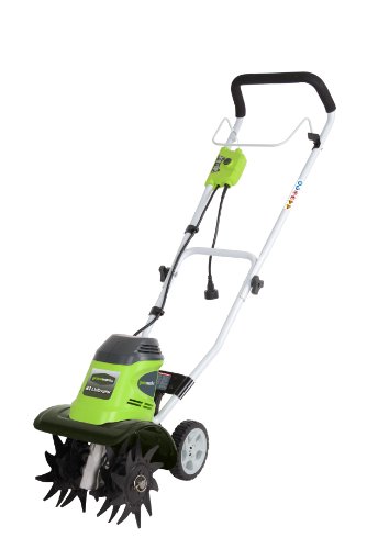 Greenworks 27072 8 Amp 10-inch Corded Tiller