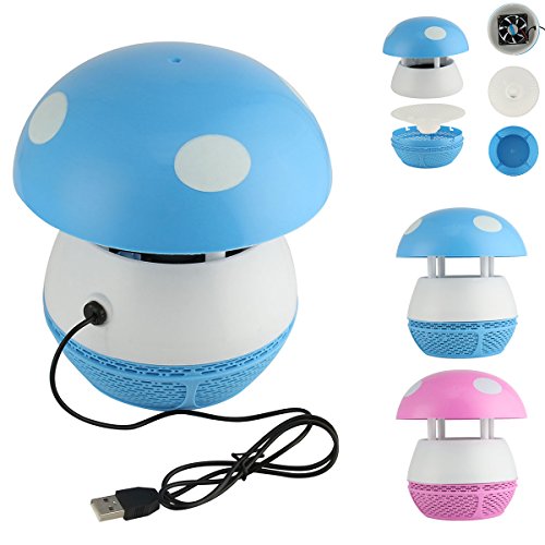 Bug Zappers - Dealpeak Mute Killer Electric Insect Mosquito Killer Trap Led Lamp (blue)