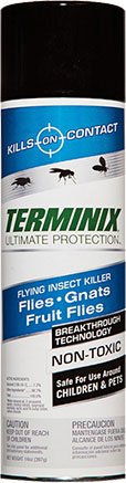 Terminix Ultimate Protection Flying Insect Killer - Flies  Gnats  Fruit Flies 14oz Can Pack of 3 Non Toxic - Safe Around Children Pets