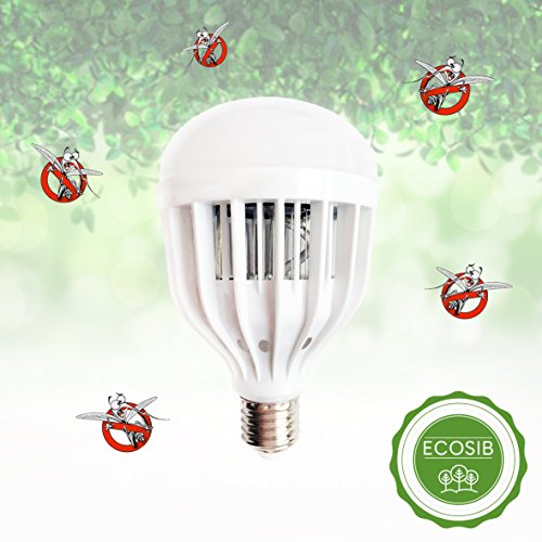 Mosquito killer LED Bug Zapper Light Bulb mosquito repellent Lamp E27 in the room or outdoors Good for pregnant women and baby 10W  White