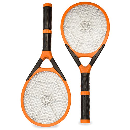 Two-pack Rechargeable Mosquito Wasp Bug Fly Zapper Electric Swatter with Detachable Flash Light