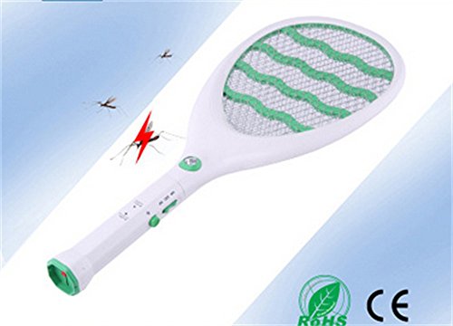 Seicosy tm Rechargeable Swatter With Led Handheld Electric Bug Zapper For Mosquito Fly Wasp Spider And More