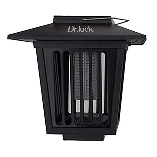 DrLuck Solar Powered Insect Pest Mosquitoes Bug Killer Repellent Lantern LED Lamp Light Monocrystal Silicon Solar panel 3 LED Electric Shock Insect Killer Lamps