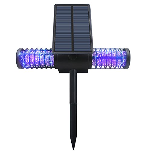 [upgraded Version]solar Mosquito Killer, Eonfine Outdoor Mosquito Killer,larger Bug Zapper Light Whole Night Protect