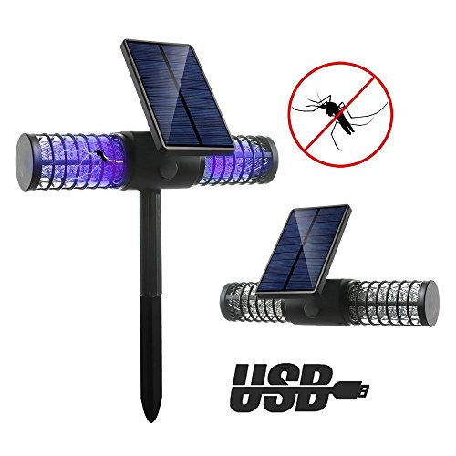 Dolucky Solar Bug Zapper Led Light Insect & Mosquito Killer Lamp