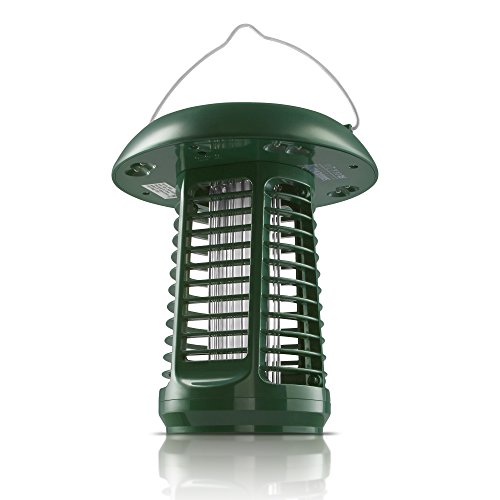 Nk63 Solar-powered Uv Bug Zapper, Insect Killer & Led Garden Lamp Included Ul Adapter