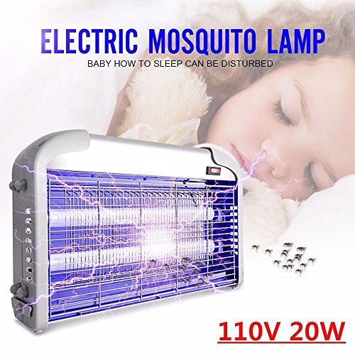 Gracelove US stock Electronic Mosquito Killer Lamp Insect Zapper Bug Fly Stinger Pest Control 110V 20W UV Indoor Outdoor