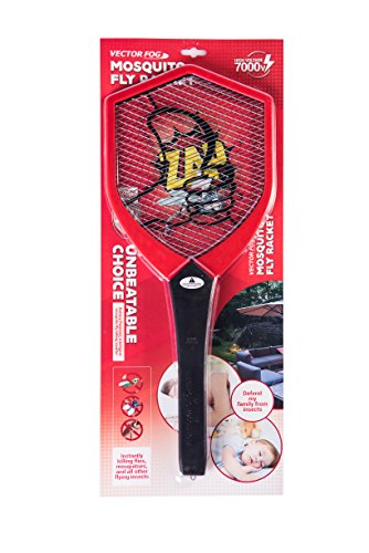 Fly Zapper Racket Mosquito Electric Bug - 7000 Volts Mosquito Racket Red