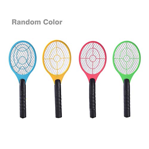 Detectorcatty Multifunctional Double Circle Design Handheld Electric Tennis Racket Battery Powered Electric Mosquito Swatter