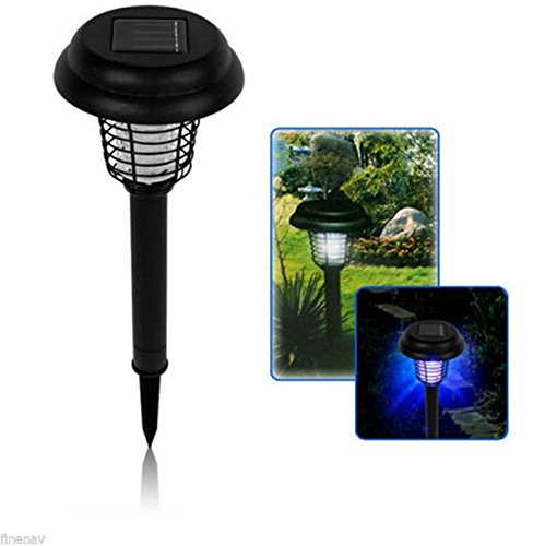 DC Portable 2in1 LED UV Mosquito Insect Pest Control Fly Bug Killer Lamp  Solar Garden Landscape Light