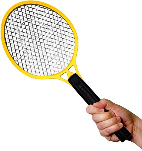 Bugzoff&reg Electric Fly Swatter Racket - Best Zapper For Flies - Swat Insect Wasp Bugamp Mosquito With Hand - Indoor