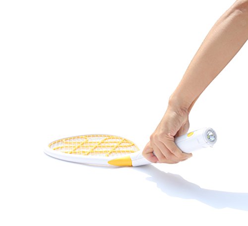 Pestitech Pth-5 Bendable Electric Fly Swatter With Led Flashlight Whiteyellow One Size