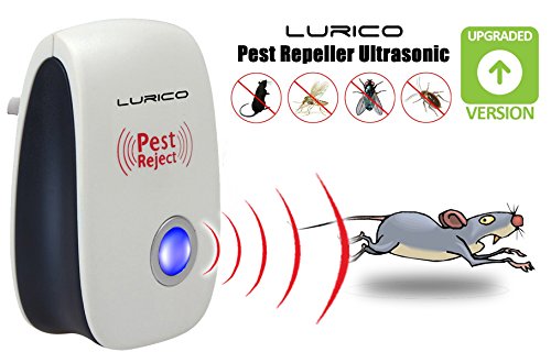 Lurico Ultrasonic Pest Repeller - Professional Electronic Pest Repellent Control Repels Rodents - Natural Insect