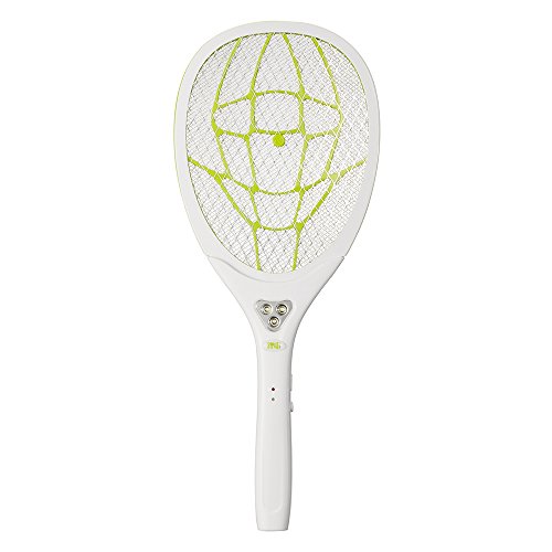Anmire Electronic Swatter Lithium Battery Rechargeable Fly Mosquito Bug Racket Zapper with 3 Layer Netting and LED Light for Indoor and Outdoor Pest Control
