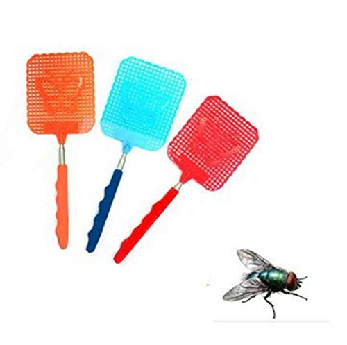 Plastic Retractable Butterfly Pattern Swatter Prevent Insect Bug Racket Pest Mosquito Killer Tool by MarbellStore