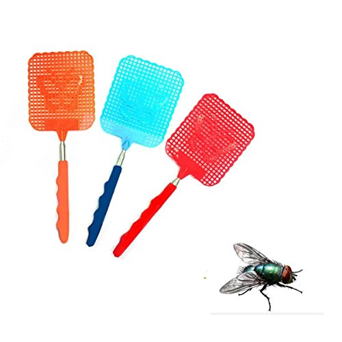 Saver Plastic Retractable Butterfly Pattern Swatter Prevent Insect Bug Racket Pest Mosquito Killer Tool