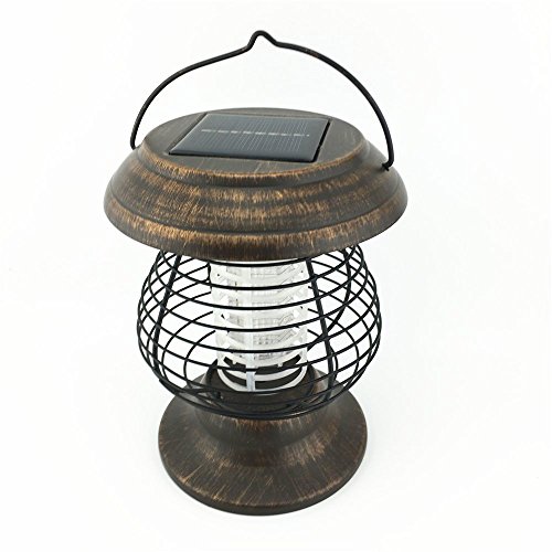 Solar Powered UV Bug Zapper Insect Killer LED Garden Lamp Mosquito Killer camping light