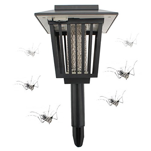 Solar Powered MosquitoPest Zapper Lantern LED Lamp Light