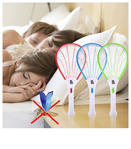 Distinct Electronic Mosquito Insect Pest Bug Fly Racket Handled fly Racket Electric Bug Zappers Mosquito Kill Swatter