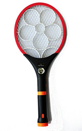 Electric LED Bug Fly Mosquito Zapper Swatter Killer Control with Built-in Rechargeable Batteries - 2400 Volts Color may Vary