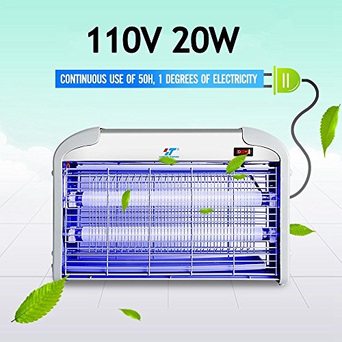 110V 20W Indoor Electric UV Mosquito Fly Killer Bug Zapper Pest Light Catcher