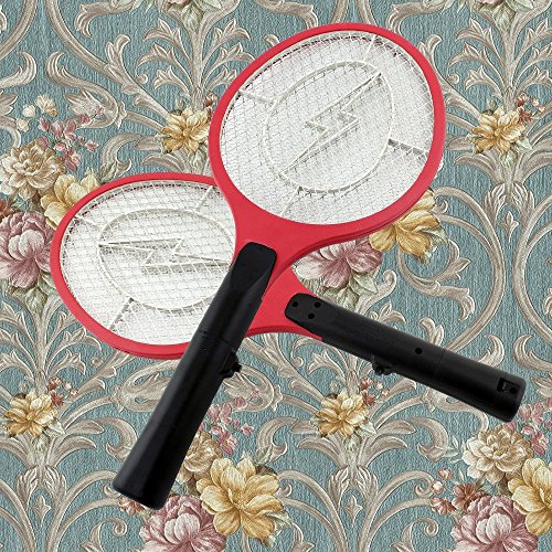 Funnytoday365 Cordless Electric Insect Bug Bat Wasp Mosquito Zapper Swatter Racket Anti Mosquito Killer Electric