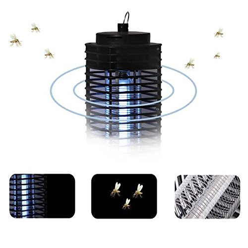 Topyart 110v Electric Uv Light Mosquito Fly Bug Insect Zapper Killer With Trap Lamp