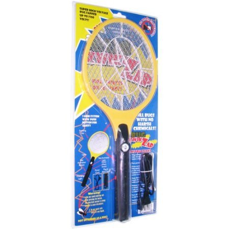 BugKwikZap YBUGZP010 Black-Tail Rechargeable Bug Zapper Electric Fly Swatter 1-Pack
